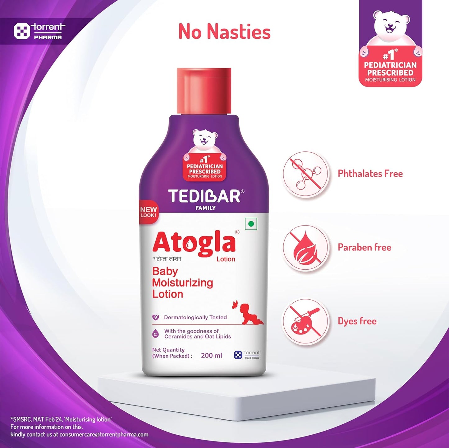 Atogla Baby Moisturizing Lotion with Ceramide for Sensitive Skin 200ml