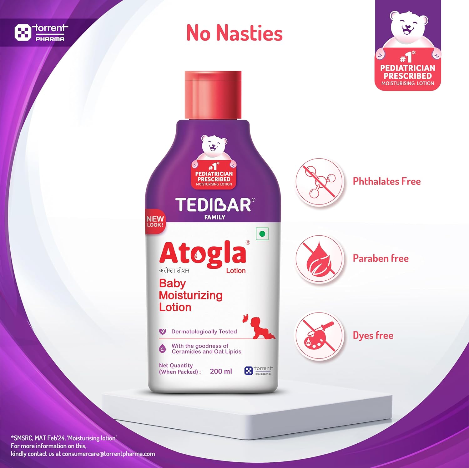 Atogla Baby Moisturizing Lotion with Ceramide for Sensitive Skin 200ml