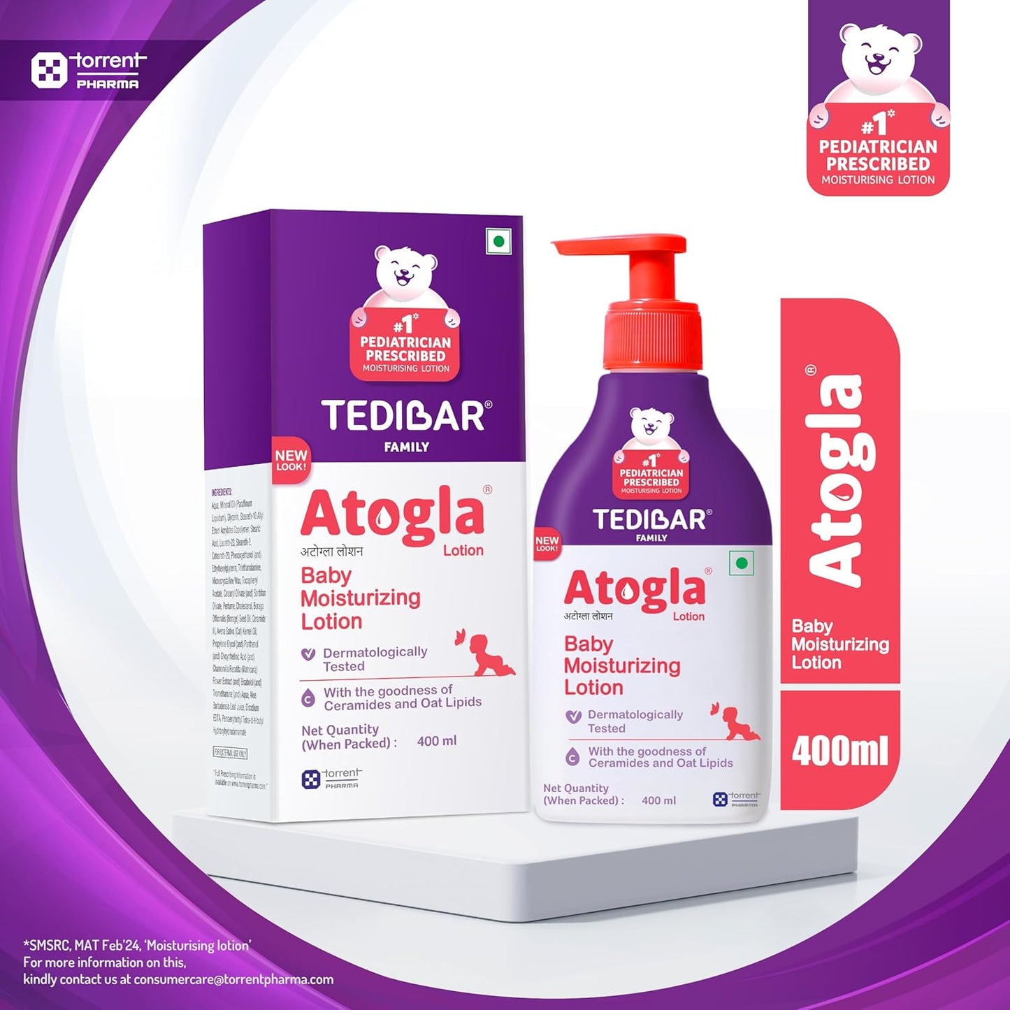 Atogla Hydrating Baby Lotion: Ceramides & Oat Lipids for Gentle Skin Care