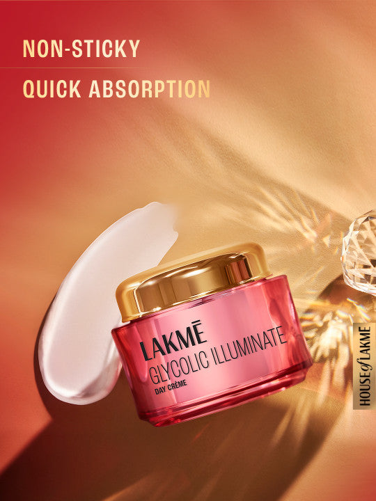 Lakme Glycolic Illuminate Day Cream for Radiant, Even Tone Skin, 50g