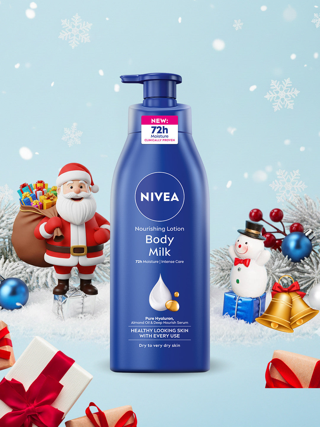 Nivea Nourishing Body Milk Lotion, Almond Oil & Vitamin E, Very Dry Skin