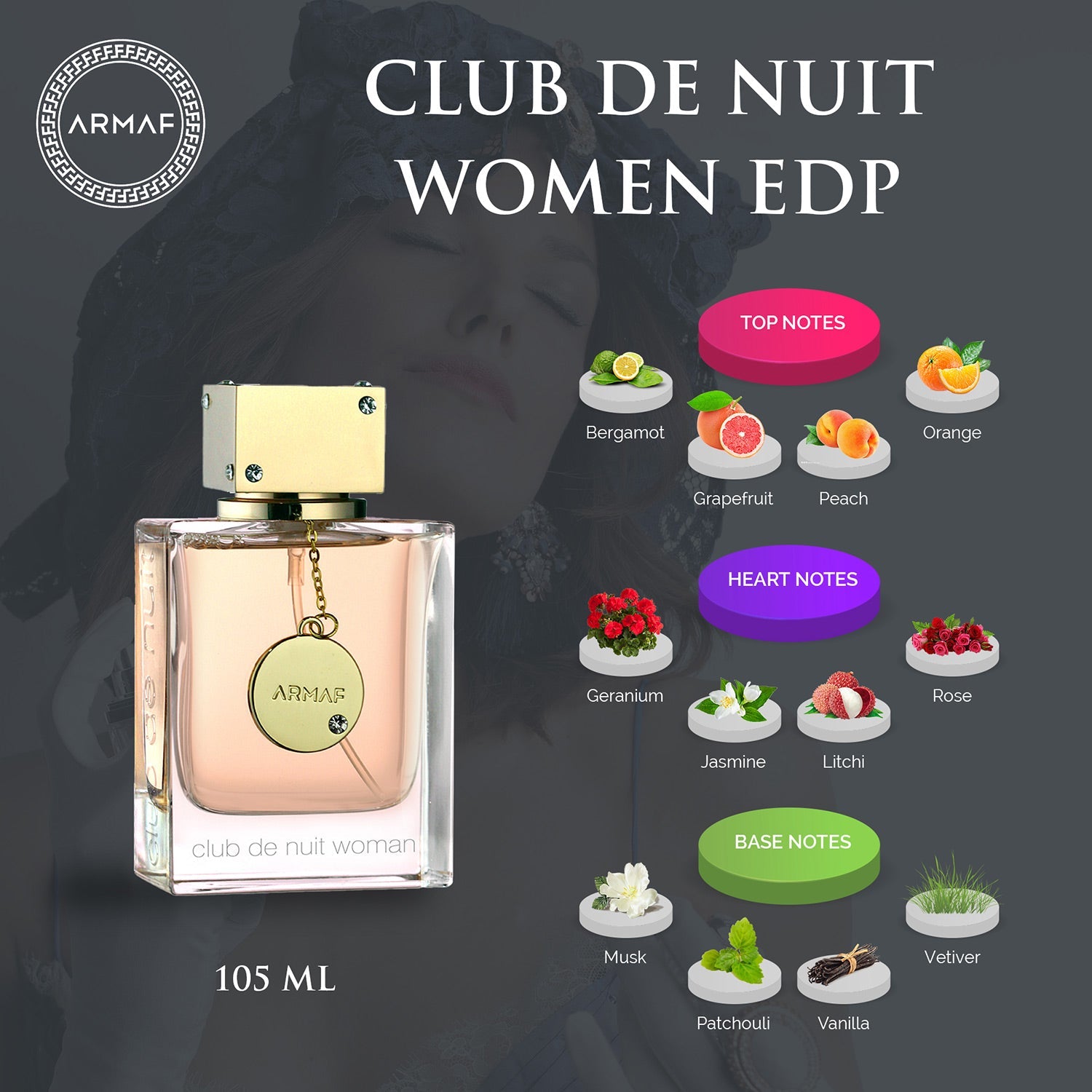 Armaf Club De Nuit Women's 105ml Eau Parfum: Elegant, Captivating Floral Fruity
