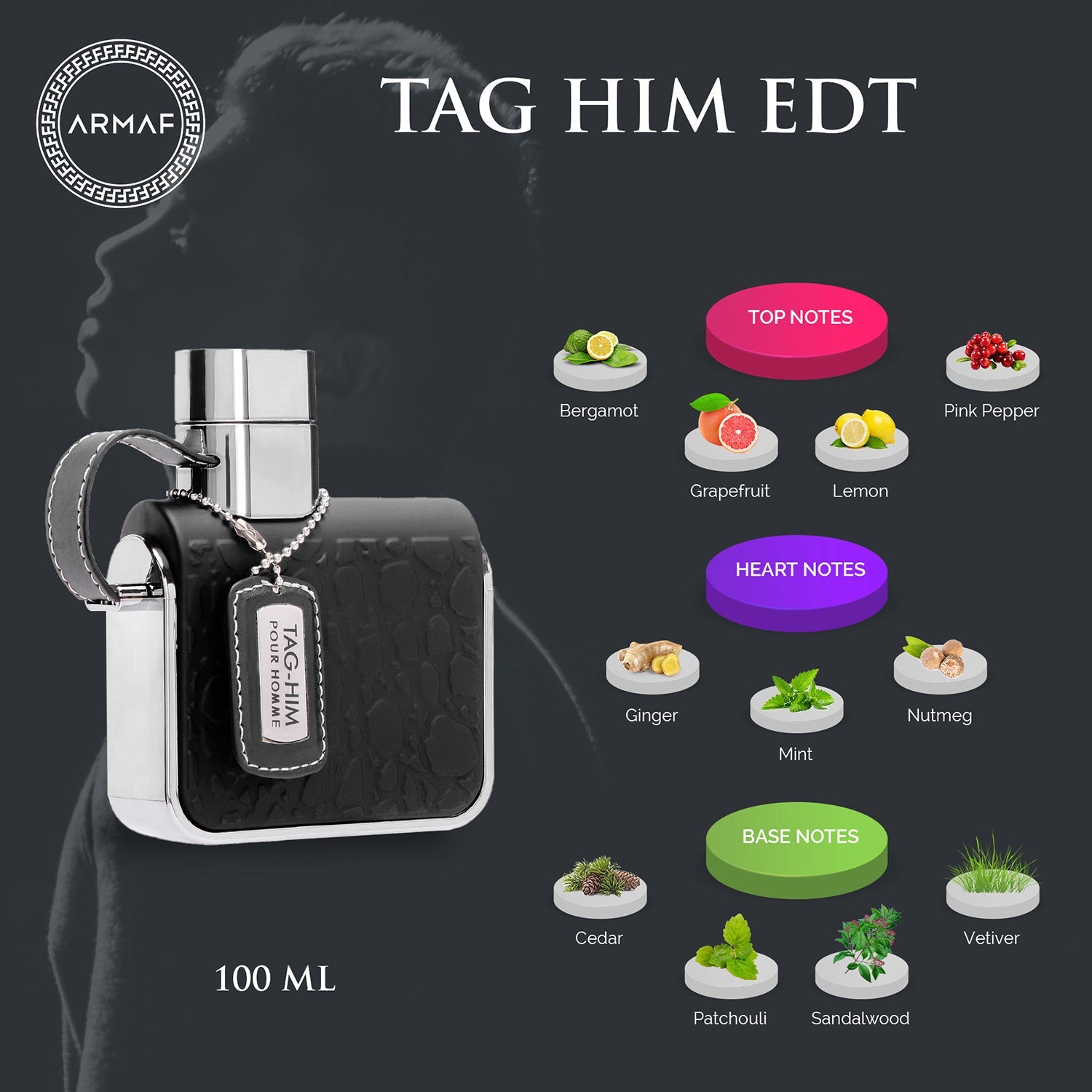 Armaf Tag Him Eau De Parfum Intense Woody Spicy Men's Scent