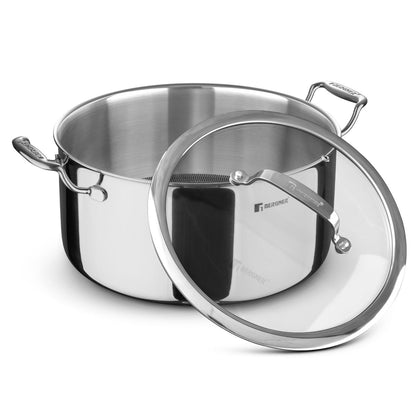 Hi-Tech Tri-Ply Non-Stick Stainless Steel Casserole with Induction Bottom