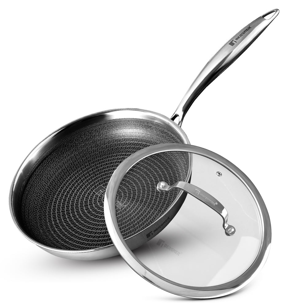 Bergner Hitech Tri-Ply Stainless Steel Non-Stick Frypan, 11-inch Induction Ready