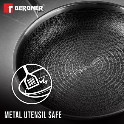 Bergner Hitech Tri-Ply Stainless Steel Non-Stick Frypan, 11-inch Induction Ready