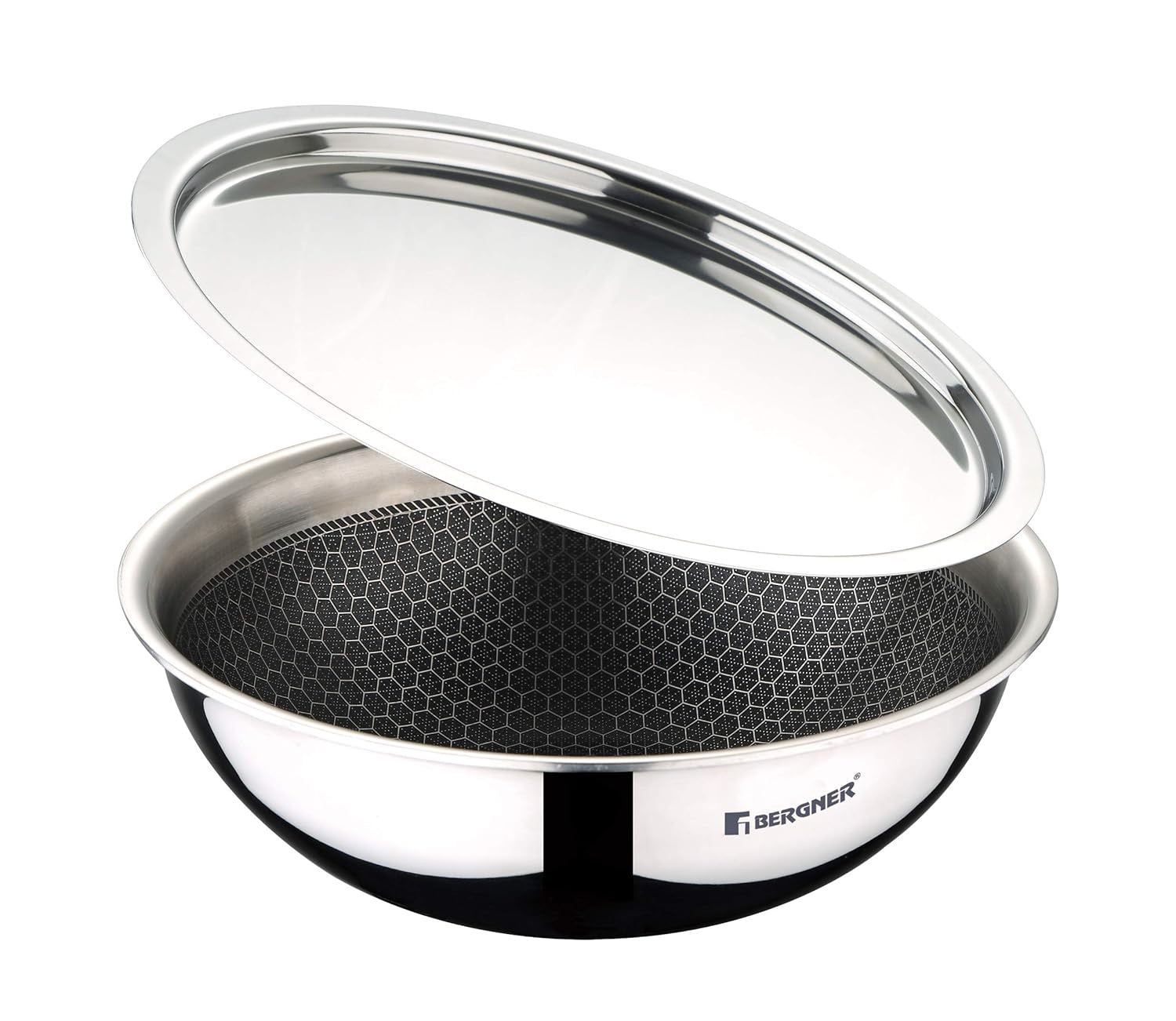 Hitech Tri-Ply Stainless Steel Non-Stick Tasra, Induction Bottom, PFOA-Free Cookware