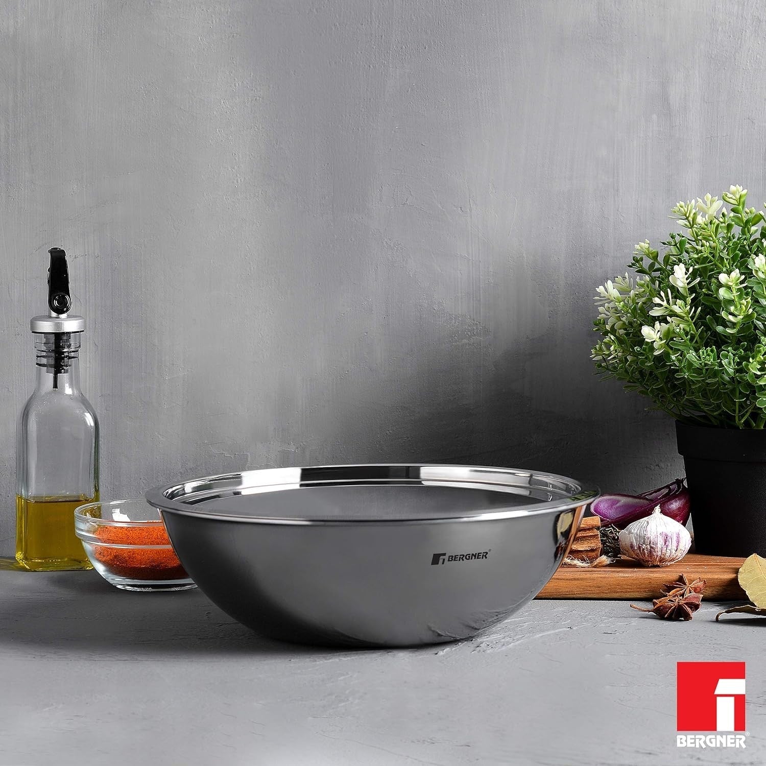 Hitech Tri-Ply Stainless Steel Non-Stick Tasra, Induction Bottom, PFOA-Free Cookware