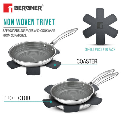 Bergner Hi-Tech Giro X Ceramic 16cm Saucepan, Induction Cooktop Safe, Steel Guard