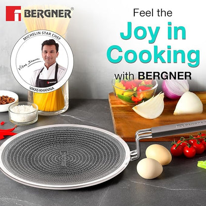 Bergner Hi-Tech Tri-Ply Stainless Steel 10.2-inch Non-Stick Roti Tawa