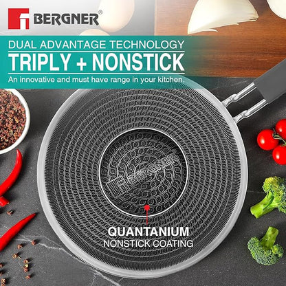 Bergner Hi-Tech Tri-Ply Stainless Steel 10.2-inch Non-Stick Roti Tawa