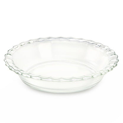 Elegant Fiesta Borosilicate Glass Snack Plates Set, Durable Heat Resistant Tableware