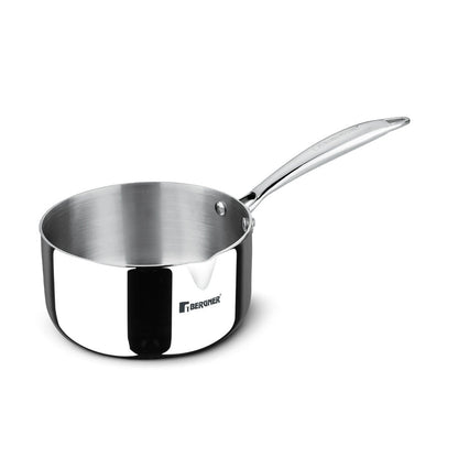 Argent Tri-Ply Stainless Steel Milkpan Saucepan, 1.7L Induction Bottom Pour Spout