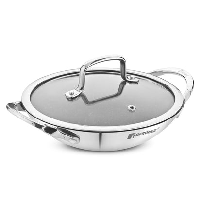 Bergner Argent Samsara Tri-Ply Stainless Steel 21cm Non-Stick Appachetty Cookware