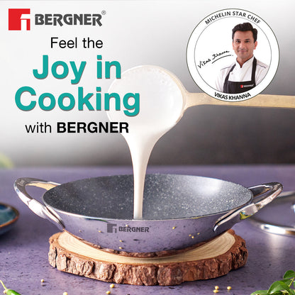 Bergner Argent Samsara Tri-Ply Stainless Steel 21cm Non-Stick Appachetty Cookware