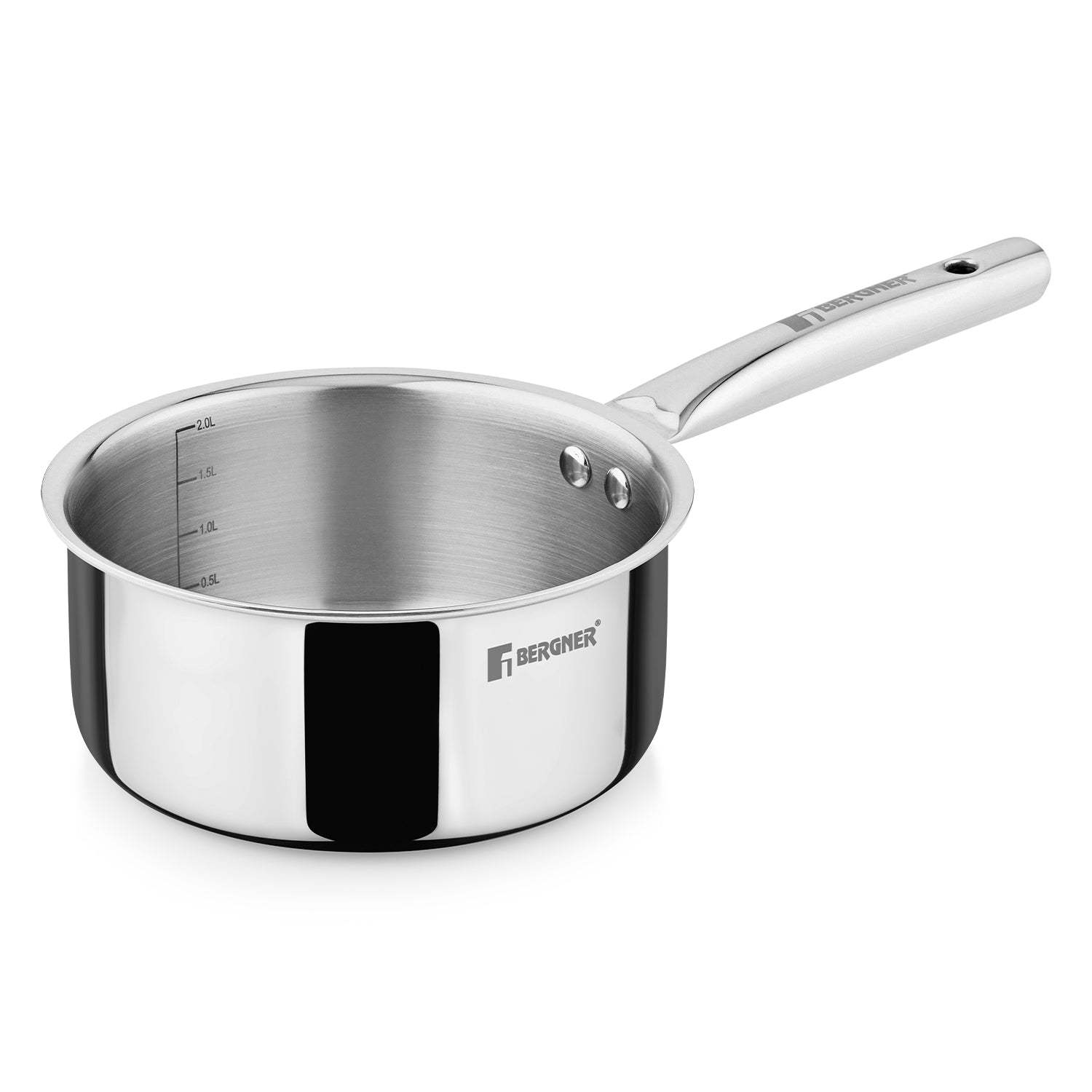 TriPro Tri-Ply Stainless Steel Saucepan, Induction Compatible, Ergonomic Handle