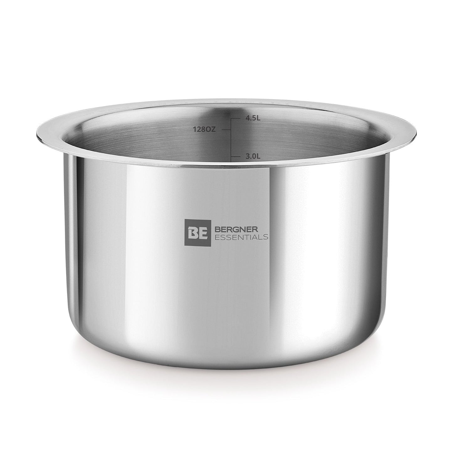 Bergner BE Essentials Tri-Ply Stainless Steel 22cm Cooking Pot with Lid