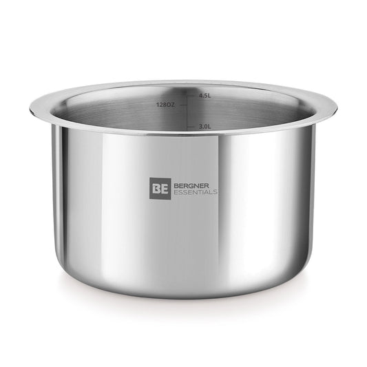Bergner BE Essentials Tri-Ply Stainless Steel 22cm Cooking Pot with Lid