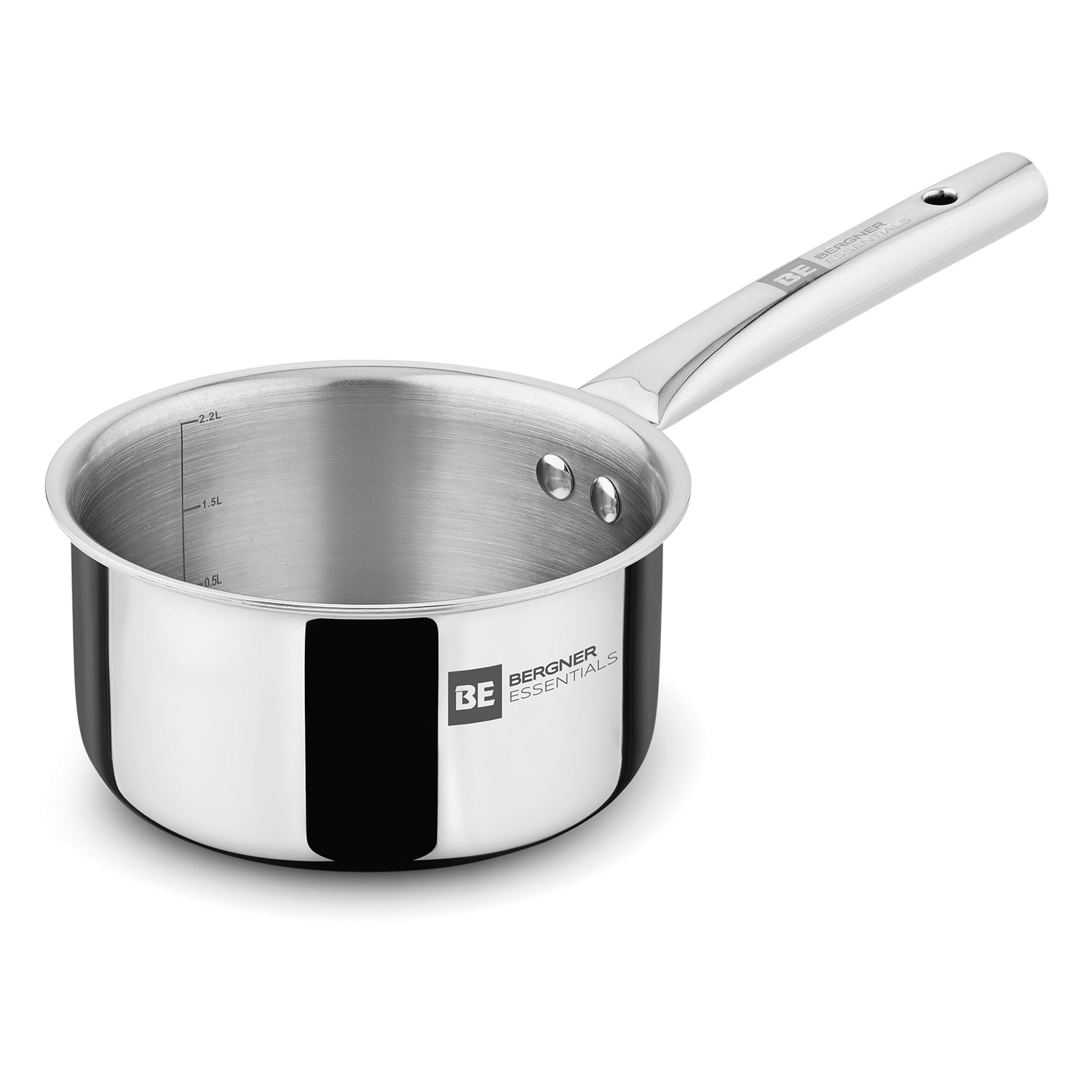 Bergner BE Essentials Era TriPly Stainless Steel 7-Inch Induction Teapan Saucepan
