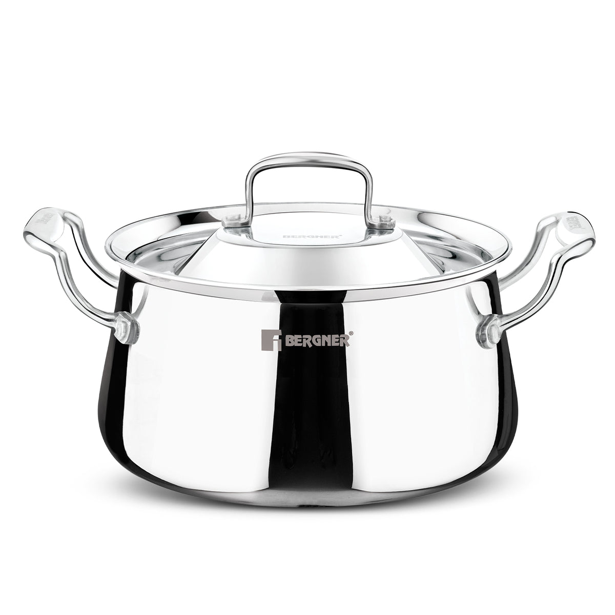 Bergner Argent Samsara Tri-Ply Stainless Steel 28cm Biryani Handi Cookware
