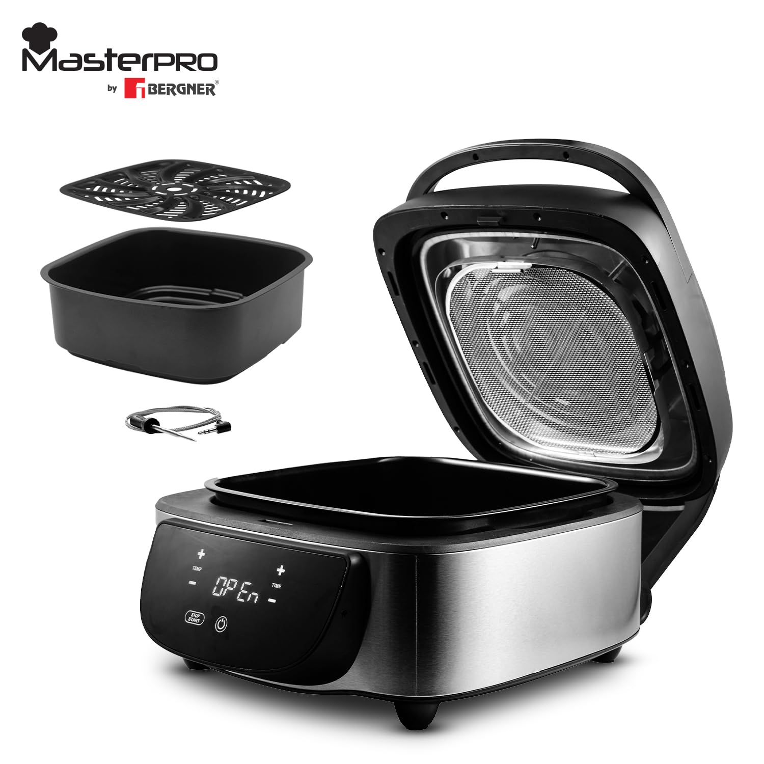 Bergner MasterPro 7L Smokeless Grill for Air Frying and Baking