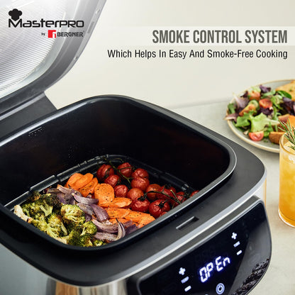 Bergner MasterPro 7L Smokeless Grill for Air Frying and Baking