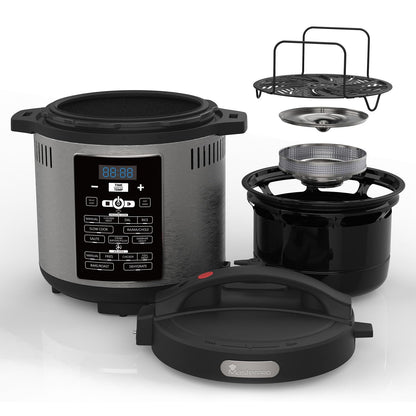 Bergner MasterPro Frycook 1500W 6L Pressure Cooker and Air Fryer