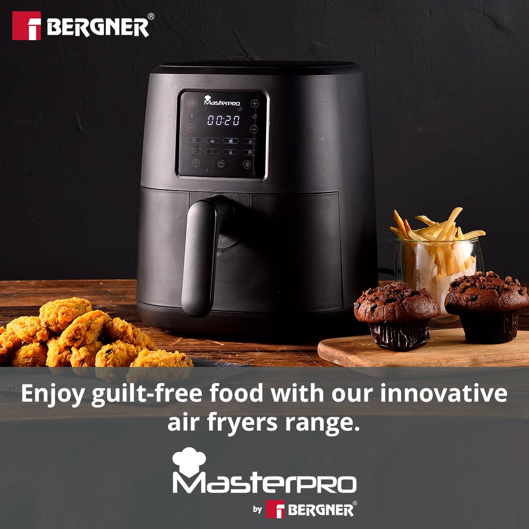 Bergner MasterPro 4L Digital Air Fryer with 1500W Power
