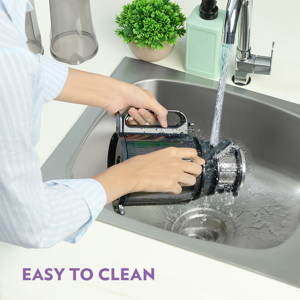 Borosil Vita Rich Slow Juicer for Nutrient-Packed Smooth Pulp-Free Drinks