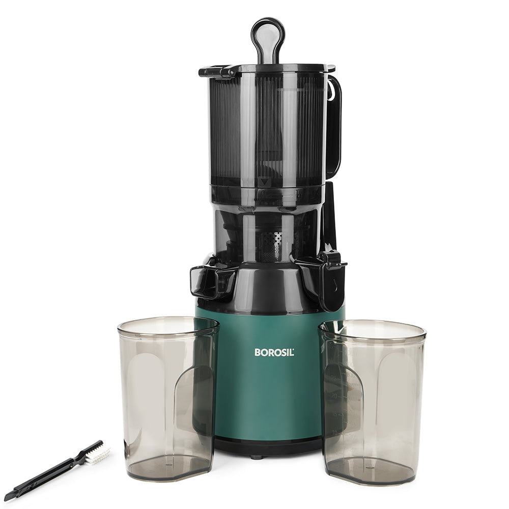 Borosil Vita Rich Slow Juicer for Nutrient-Packed Smooth Pulp-Free Drinks