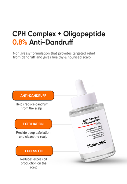 Minimalist Anti-Dandruff Hair Serum CPH Complex Oligopeptide 0.8% Scalp Treatment