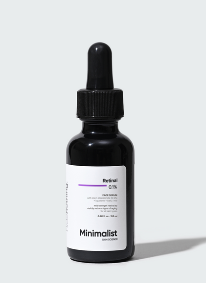 Minimalist Retinal 0.1% Anti-Aging Face Serum with Bakuchiol and Squalane
