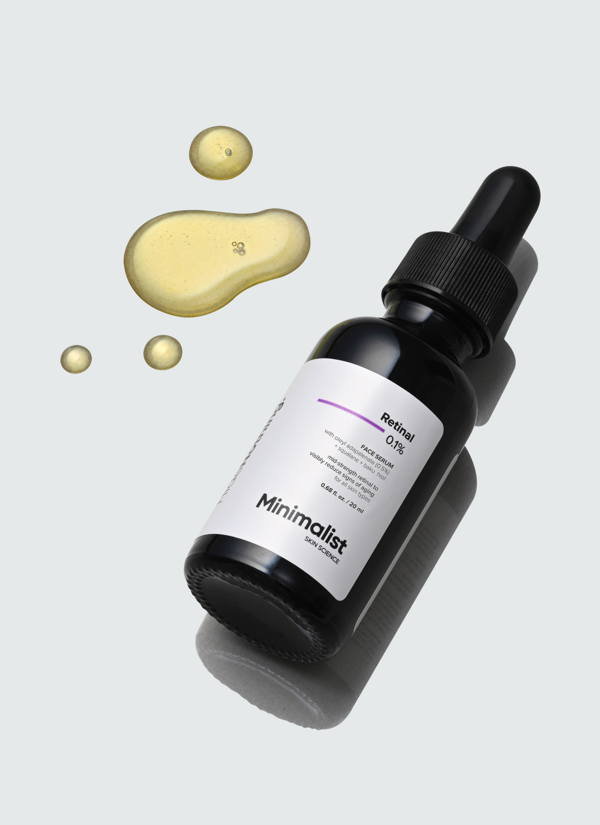 Minimalist Retinal 0.1% Anti-Aging Face Serum with Bakuchiol and Squalane