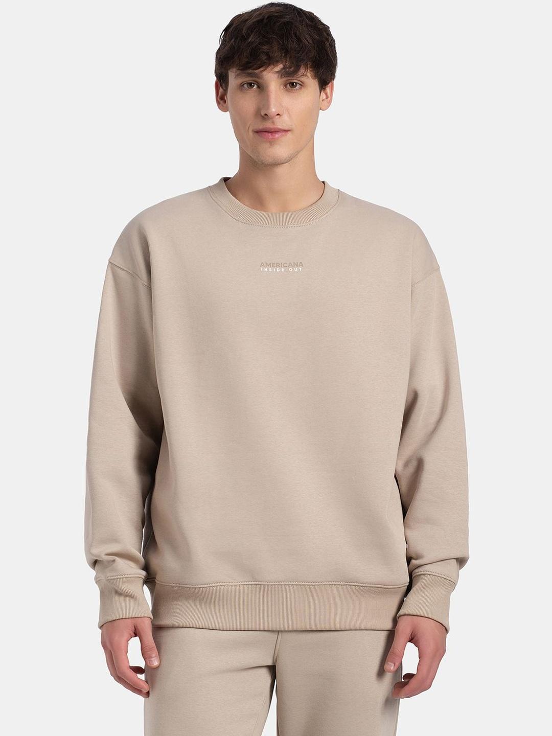 Jockey Super Combed Cotton Graphic Print Fleece Sweatshirt with StayWarm Technology