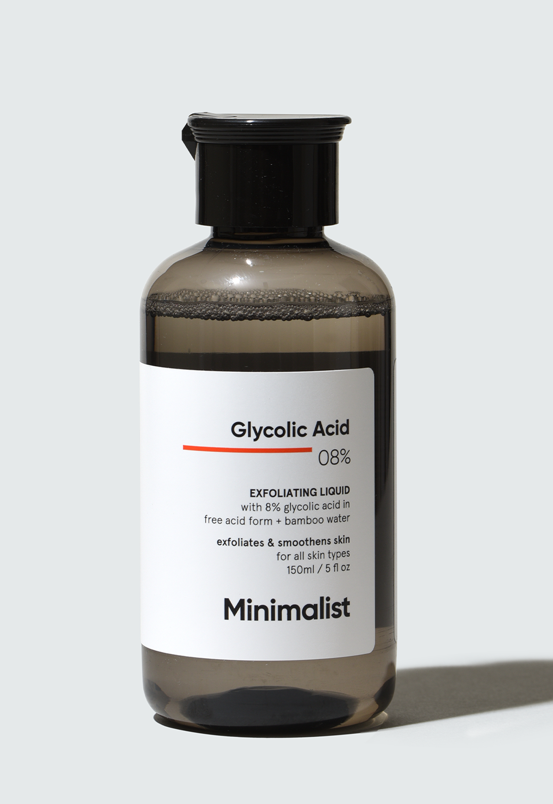 Minimalist 8% Glycolic Acid Liquid Exfoliator for Smooth Radiant Skin