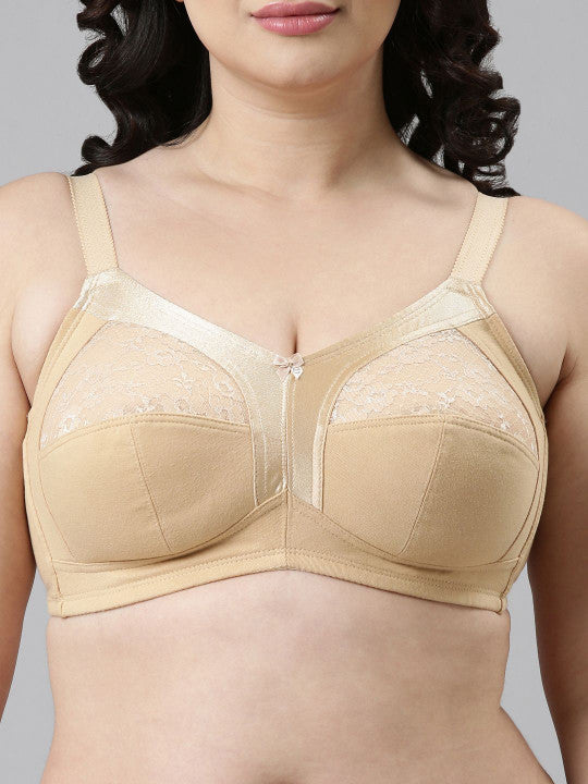 Enamor Non-Padded Wirefree Full Coverage Super Contouring M-Frame Full Support Bra