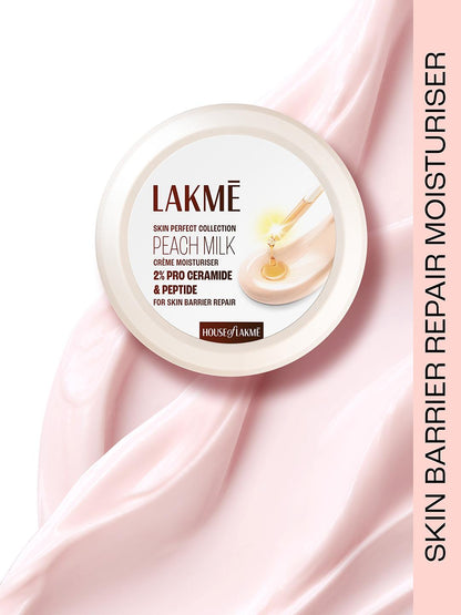 Lakme Peach Creme Moisturizer: Ceramide & Peptide Skin Barrier Repair Daily Cream