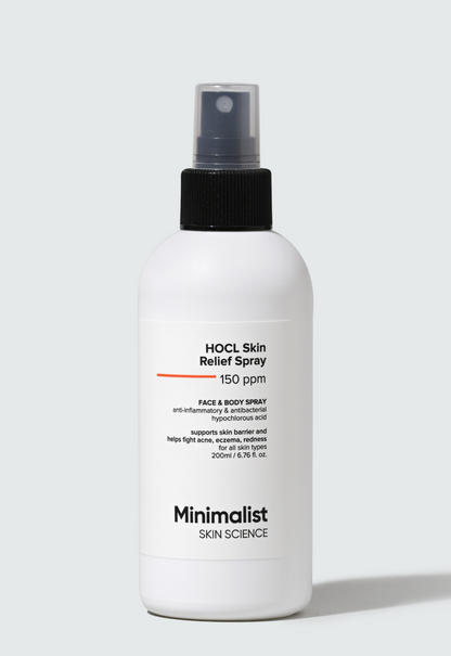 Minimalist HOCL Skin Relief Spray 150ppm Soothing Face and Body Toner