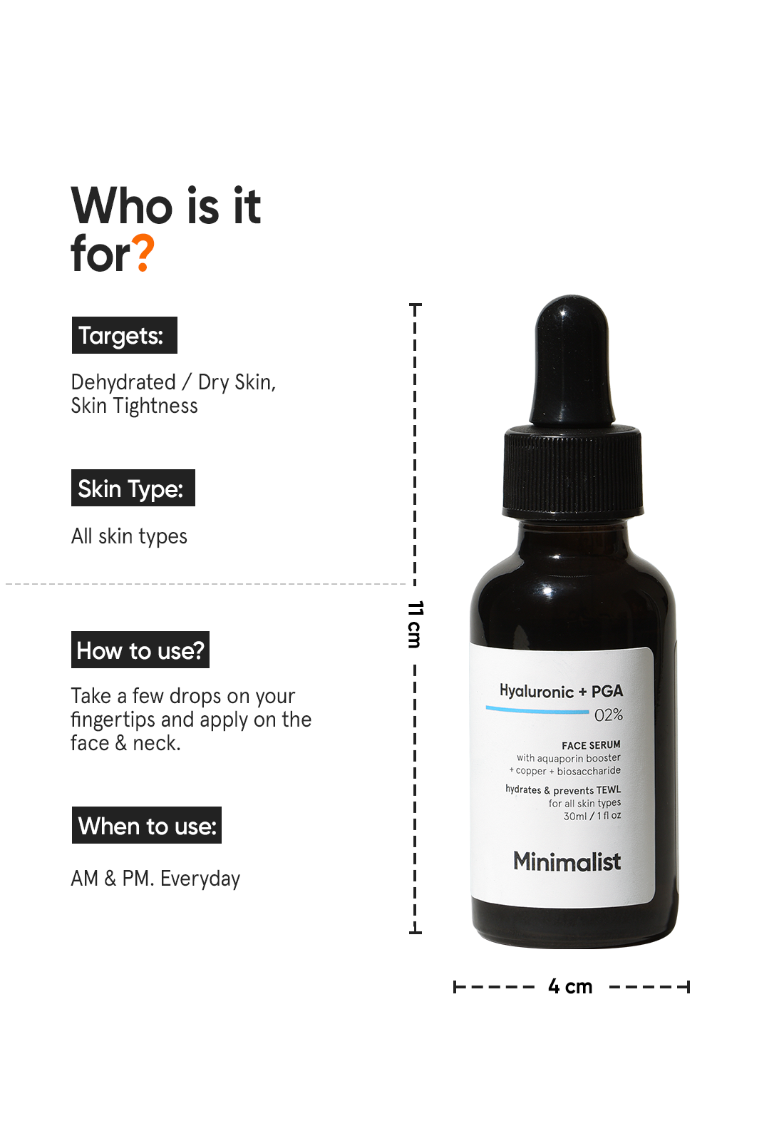 Minimalist Hyaluronic Acid and PGA 2 Percent Hydrating Face Serum