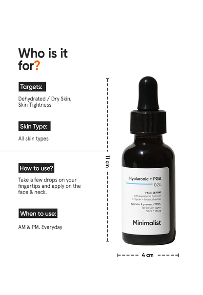 Minimalist Hyaluronic Acid and PGA 2 Percent Hydrating Face Serum