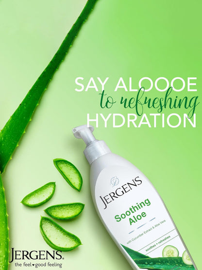 Jergens Aloe Soothing Refreshing Body Moisturizer for Dry Skin 20.3oz