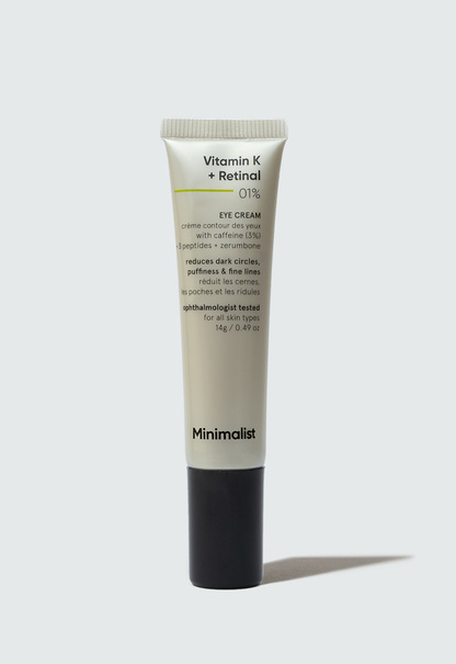 Minimalist Vitamin K Retinal Under Eye Cream for Dark Circles