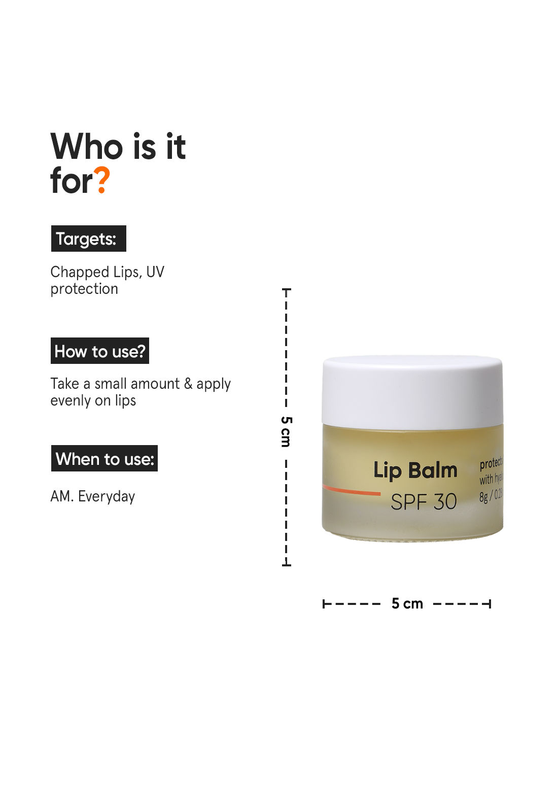 Minimalist Lip Balm SPF 30 Nourishing Sun Protection for Lips