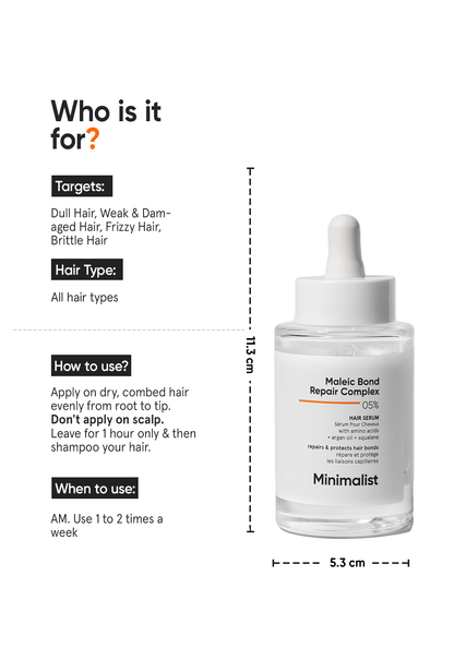 Minimalist Maleic Bond Repair Complex 5% Hair Repair Serum for Damaged Hair