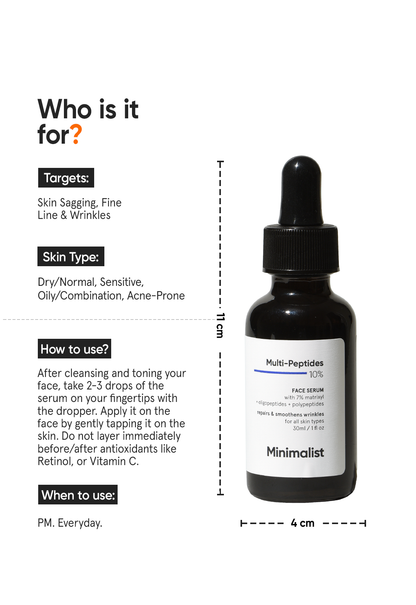 Minimalist Multi-Peptide Face Serum with 7% Matrixyl 3000