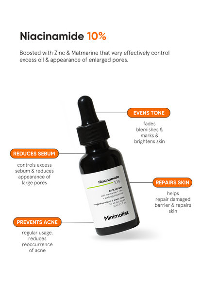 Minimalist Niacinamide 10% Face Serum for Oil Control and Pores