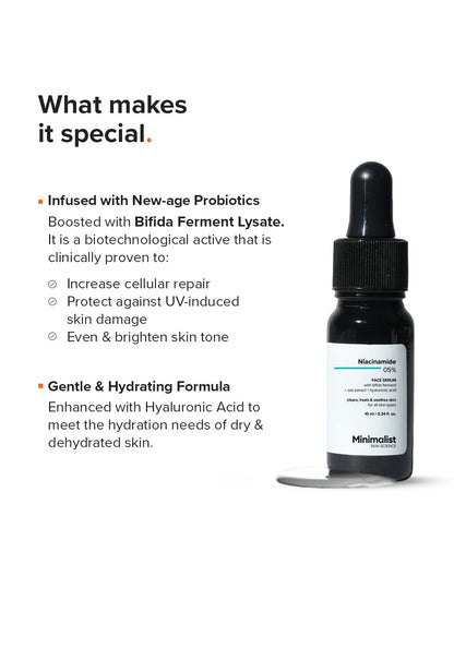Minimalist Niacinamide 5% Hydrating Face Serum for Sensitive Skin Repair