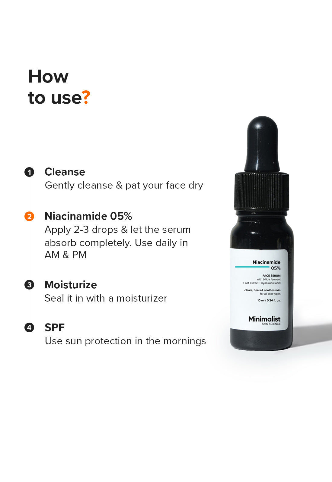 Minimalist Niacinamide 5% Hydrating Face Serum for Sensitive Skin Repair