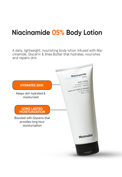 Minimalist Niacinamide 5% Body Lotion for Healthy and Hydrated Skin