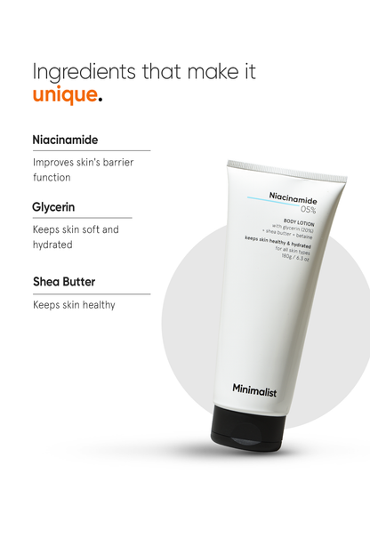 Minimalist Niacinamide 5% Body Lotion for Healthy and Hydrated Skin